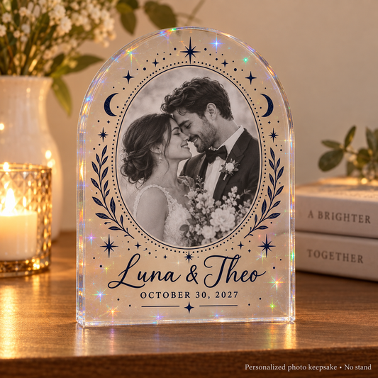 Under Our Stars | Personalized Hologram Photo Plaque - front
