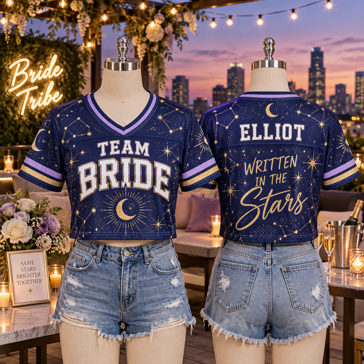 Celestial Bride Team | Personalized Mesh Crop Jersey - hero