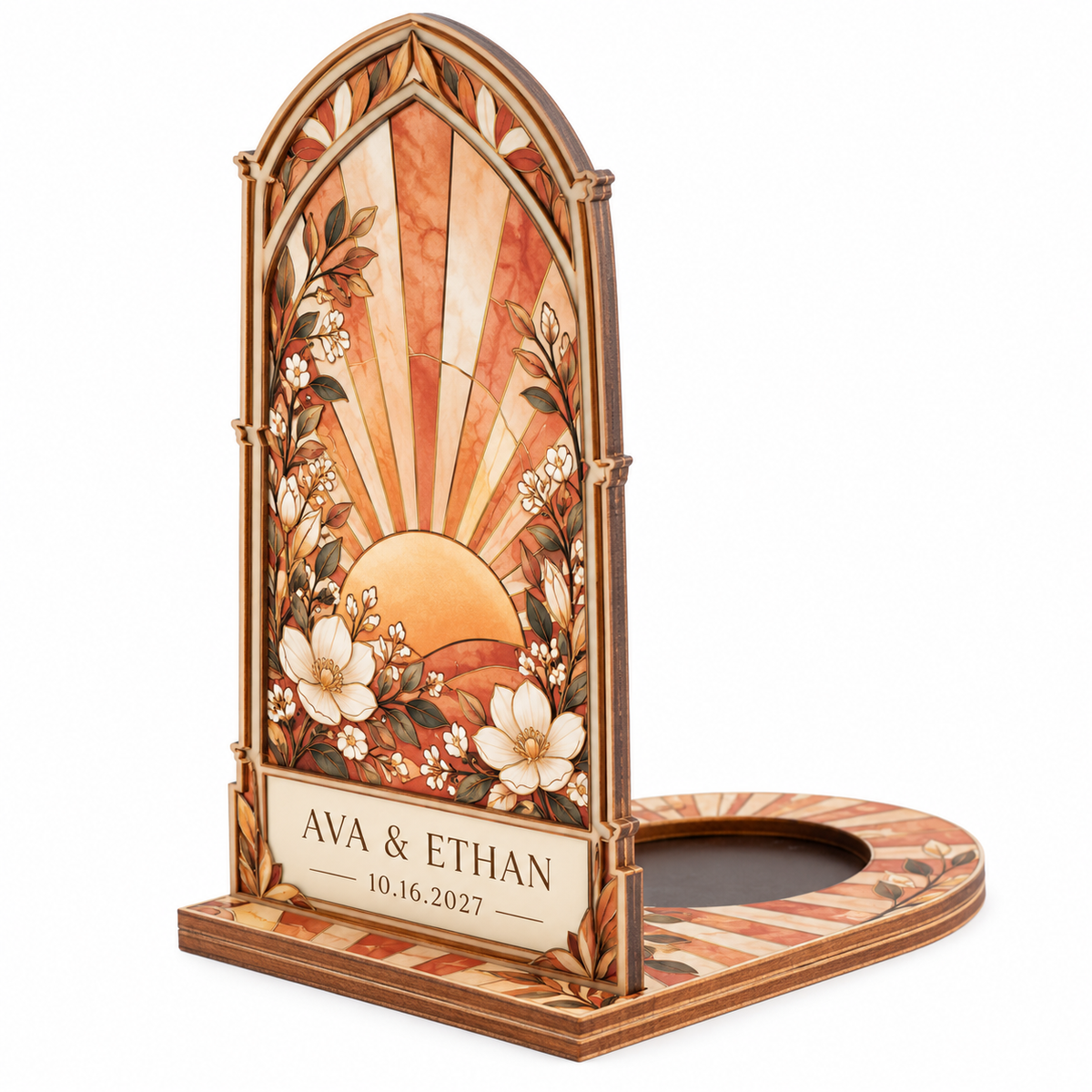Terracotta Sunburst suncatcher candle holder - hero