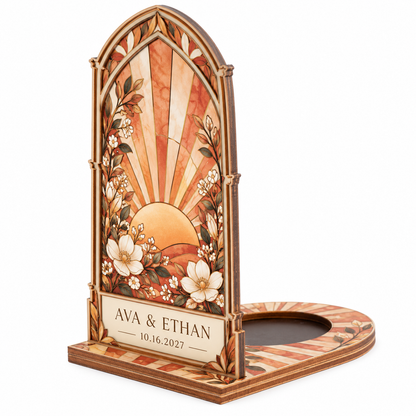 Terracotta Sunburst suncatcher candle holder - hero