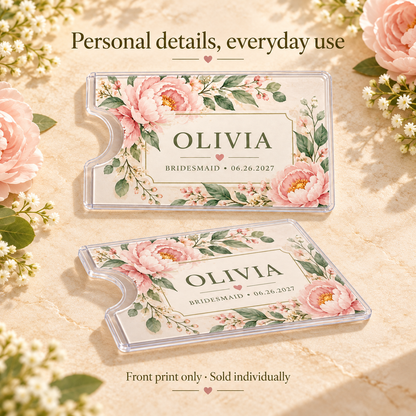 Garden Bridesmaid Card Sleeve; design details. One Day for Lifetime