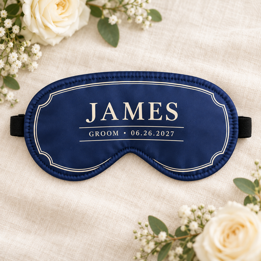 Classic Groom Sleep Mask; hero. One Day for Lifetime