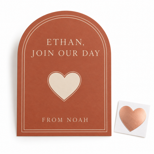 Terracotta Groomsman personalized scratch-off card - hero